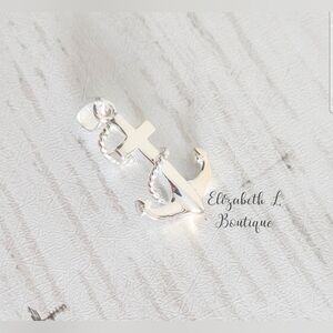 925 Sterling Silver Cross Anchor Pendant Boutique New!